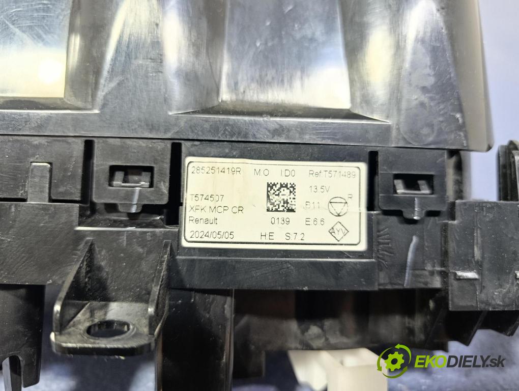 Renault Kangoo 2024 prepínač Klimatizácia: Prúd vzduchu: 285251419R