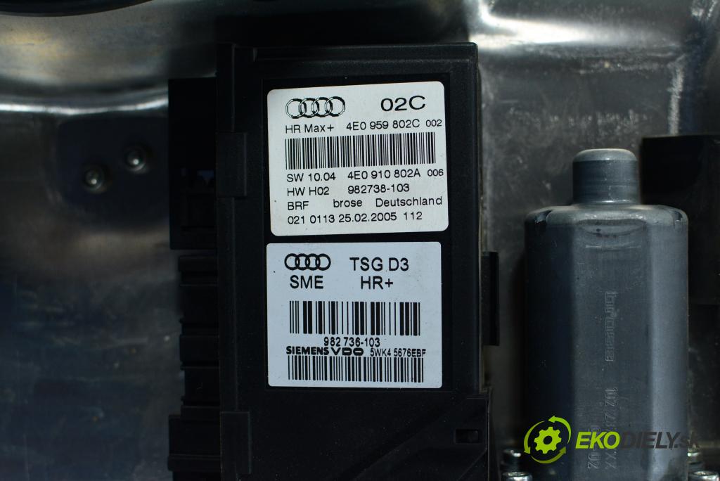 Audi A8 2005 mechanismus stahování Sklenka: Zad: v pravo: 4E0910802C