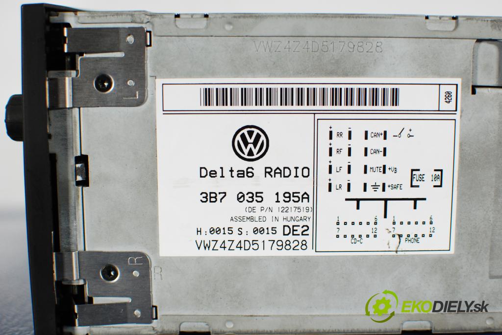 Vw Passat 2004 Radio I Navigácia: 3B7035195A