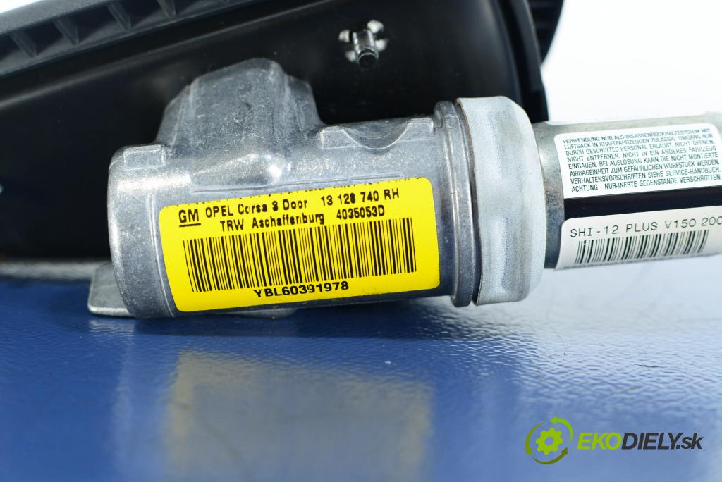 Opel Tigra 2006 Airbag: Sedačka: x 13128740