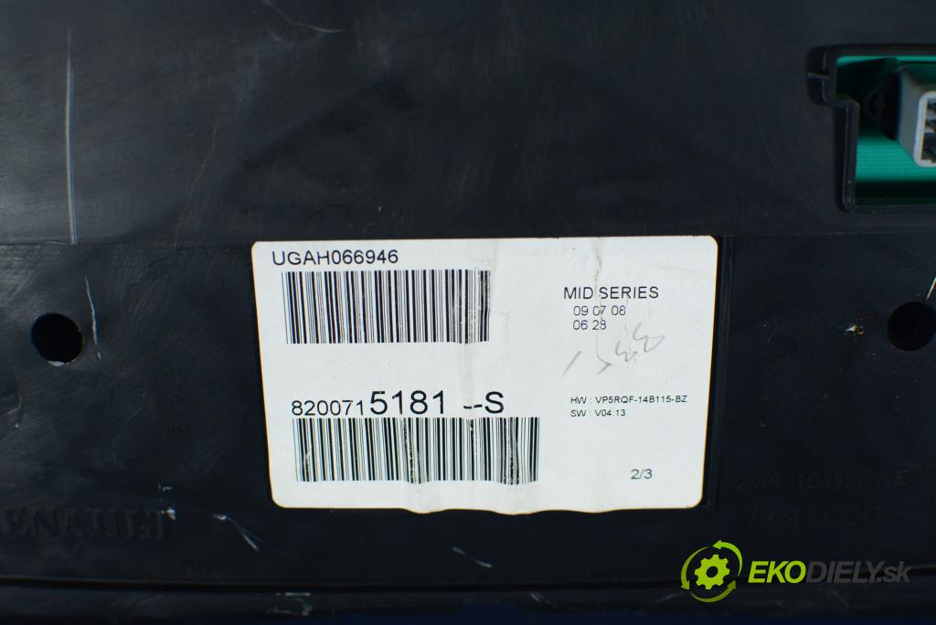 Renault Clio 2008 prístrojovka/ budíky 8200715181S