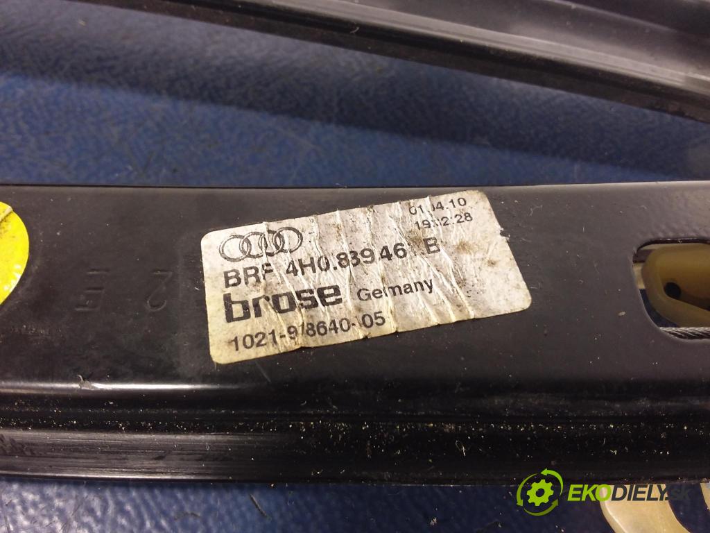 Audi A8 2010 mechanismus stahování Sklenka: Zad: Levý: 4H0839461B