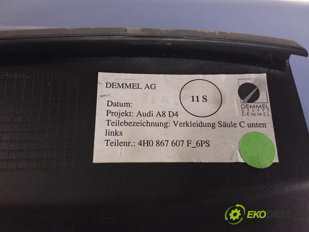 Audi A8 2010 kryt Plast: Interiéry: 4H0864607F