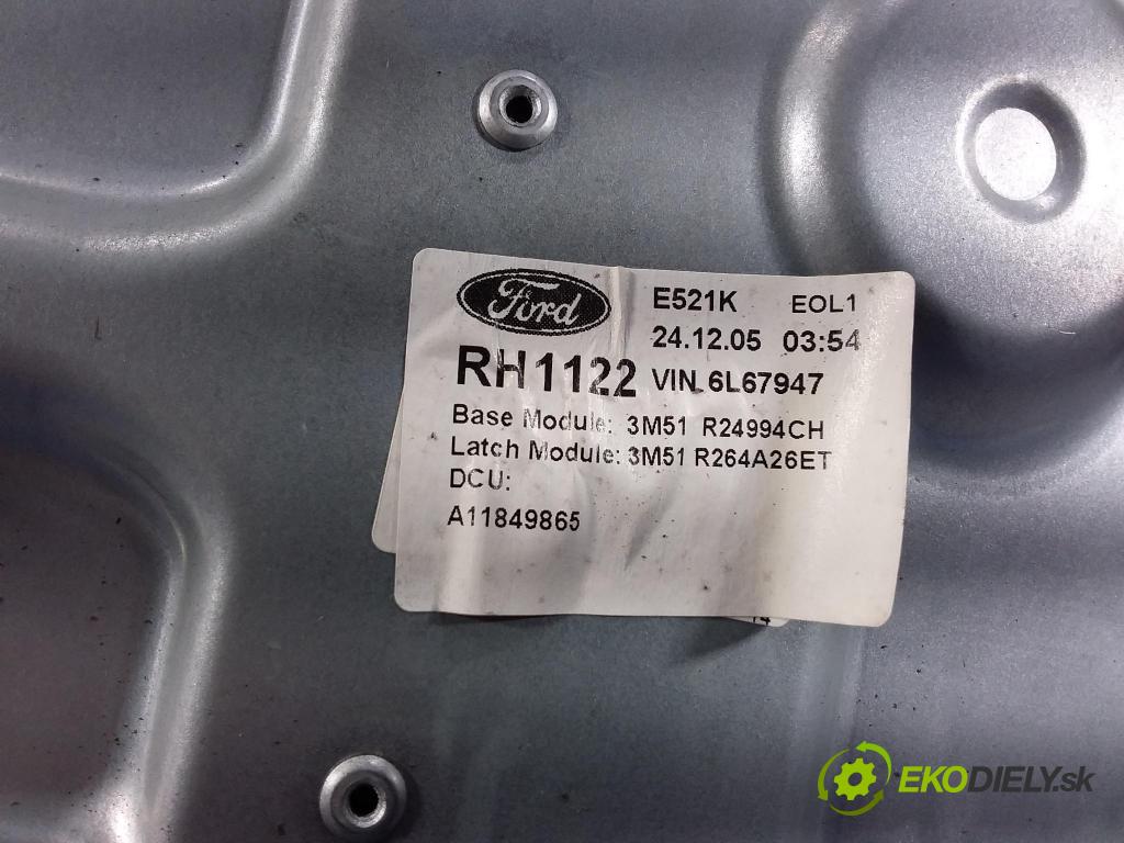 Ford Focus 2006 mechanismus stahování Sklenka: Zad: v pravo: 3M51R24994CH
