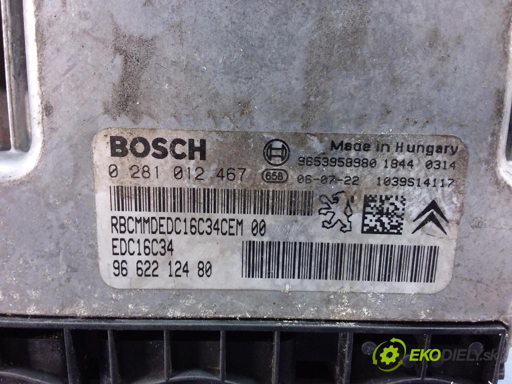 Peugeot 207 2006 řídící jednotka Motor: 9662212480