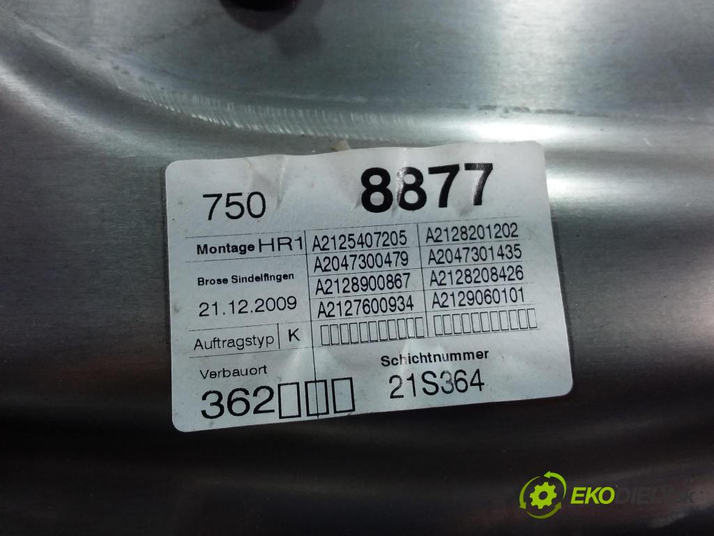 Mercedes E-klasa 0 mechanismus stahování Sklenka: Zad: v pravo: A2128900867