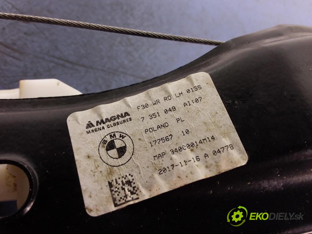 Bmw Seria 3 2017 mechanismus stahování Sklenka: Zad: Levý: 7351049