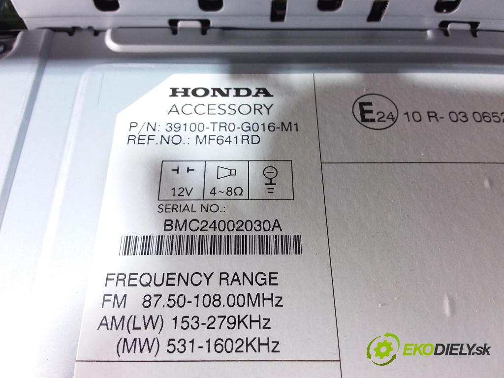 Honda Civic 2012 Radio I Navigácia: 39100-TR0-G016