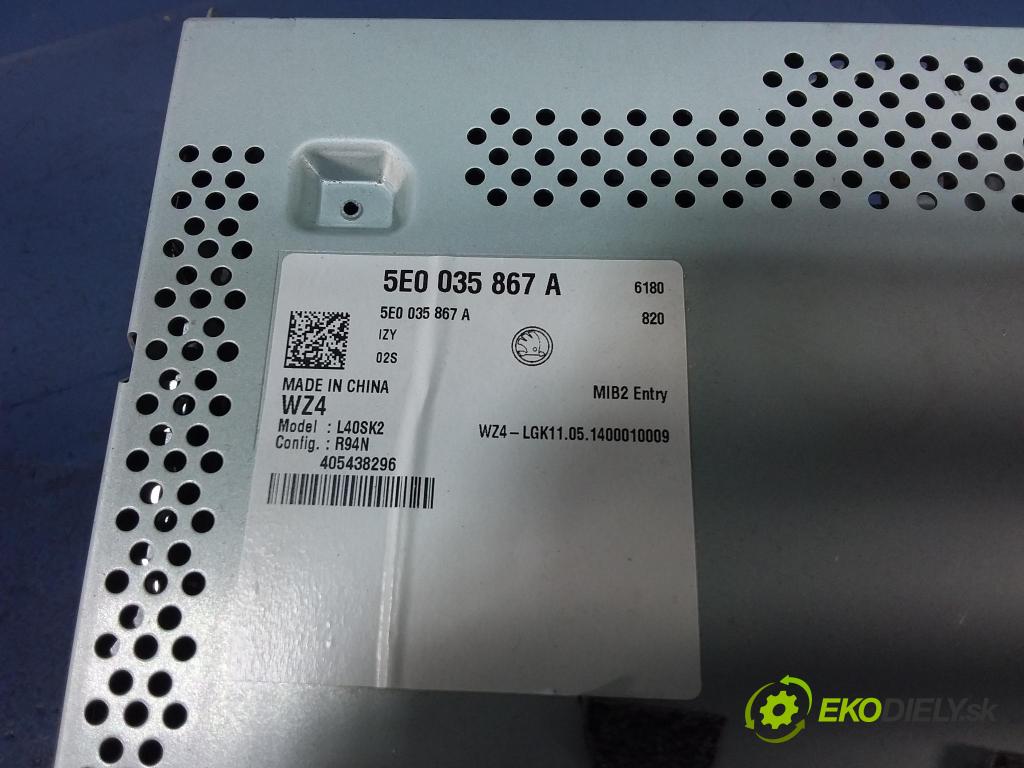 Skoda Octavia 2014 Radio I Navigácia: 5E0035867A