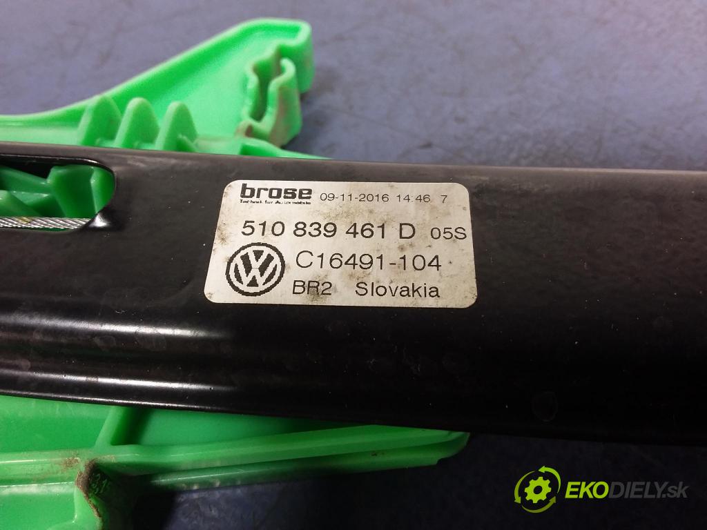 Vw Golf 2016 mechanismus stahování Sklenka: Zad: Levý: 510839461D