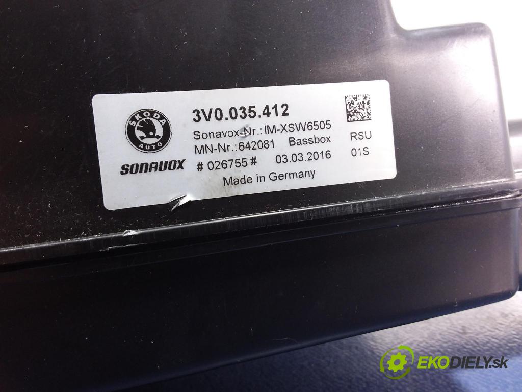 Skoda Superb 2016 Rečník: / Subwoofer: 3V0035412