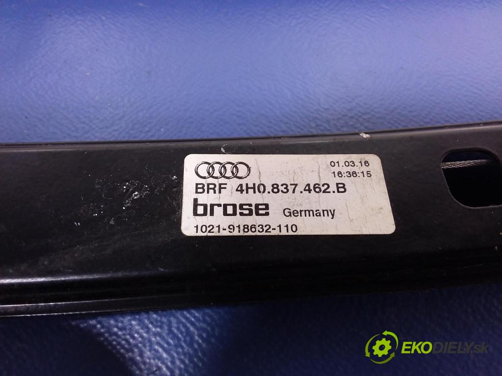 Audi A8 2016 mechanizmus okná Okná: Predné v pravo: 4H0837462B