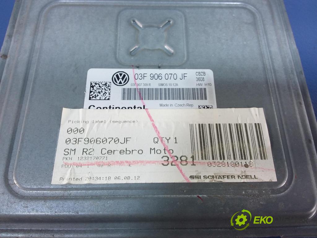 Vw Jetta 2012 řídící jednotka Motor: 03F906070JF