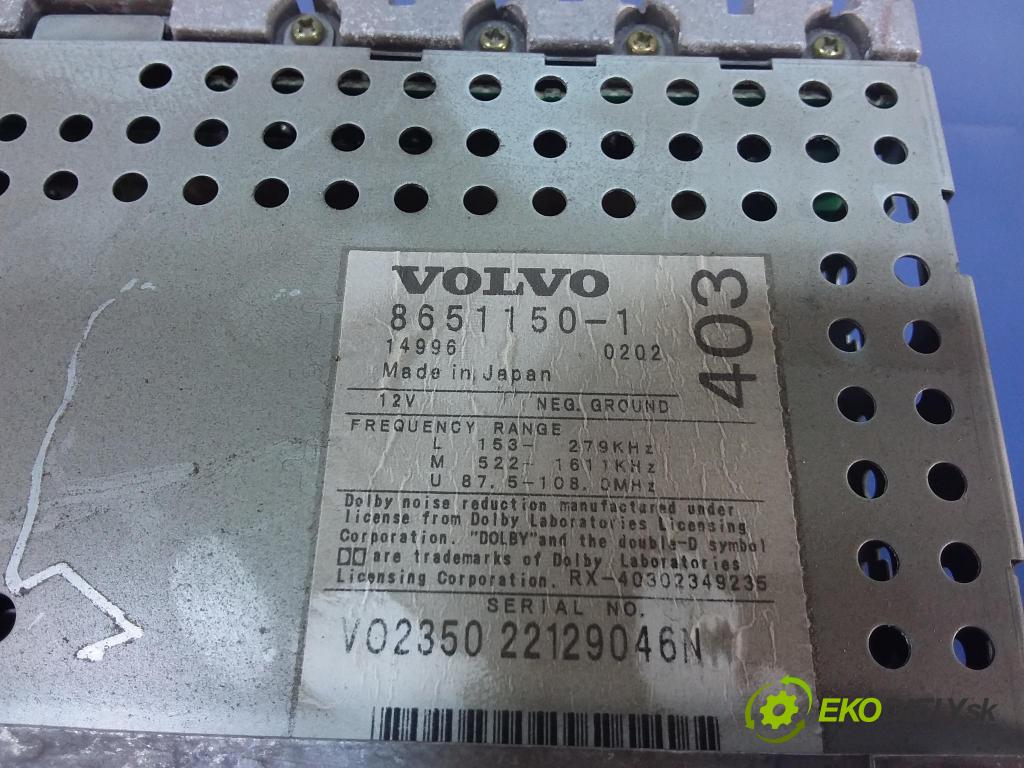 Volvo S60 2002 Radio I Navigácia: 8651150