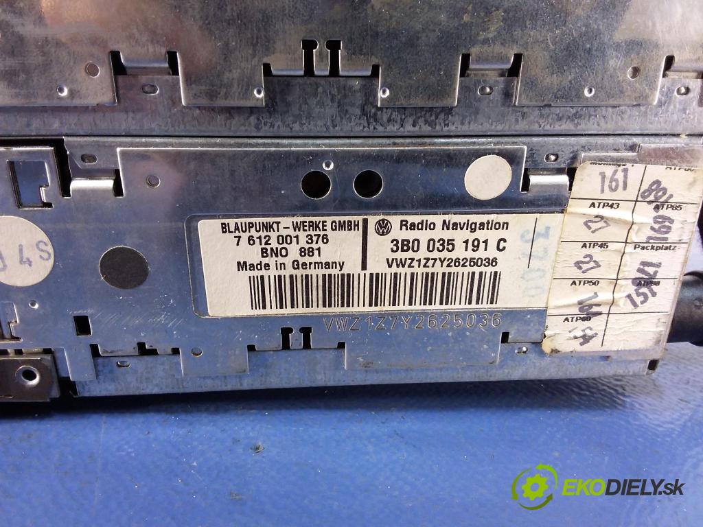 Vw Golf 2000 Radio I Navigace: 3B0035191C