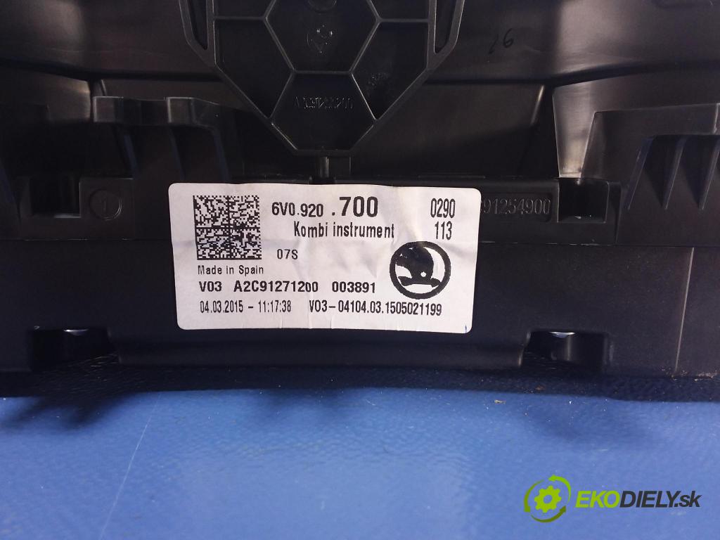 Skoda Fabia 2015 prístrojovka/ budíky 6V0920700