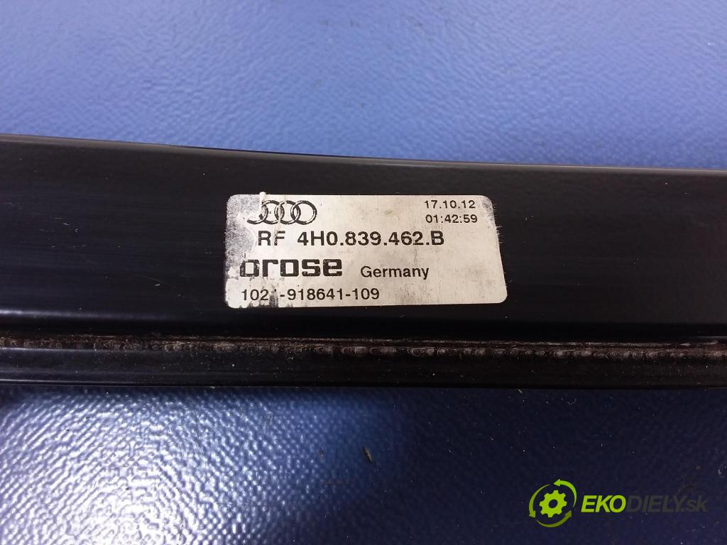 Audi A8 2012 mechanismus stahování Sklenka: Zad: v pravo: 4H0839462B