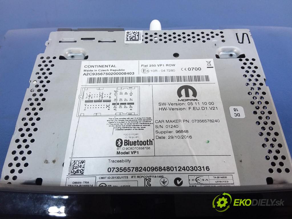 Citroen Jumper 2016 Radio I Navigace: 735657824
