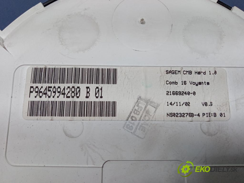 Citroen C3 2003 prístrojovka/ budíky 9645994280