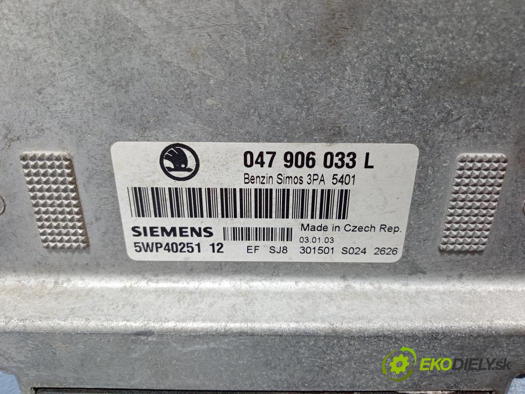 Skoda Fabia 2003 řídící jednotka Motor: 5WP4025102