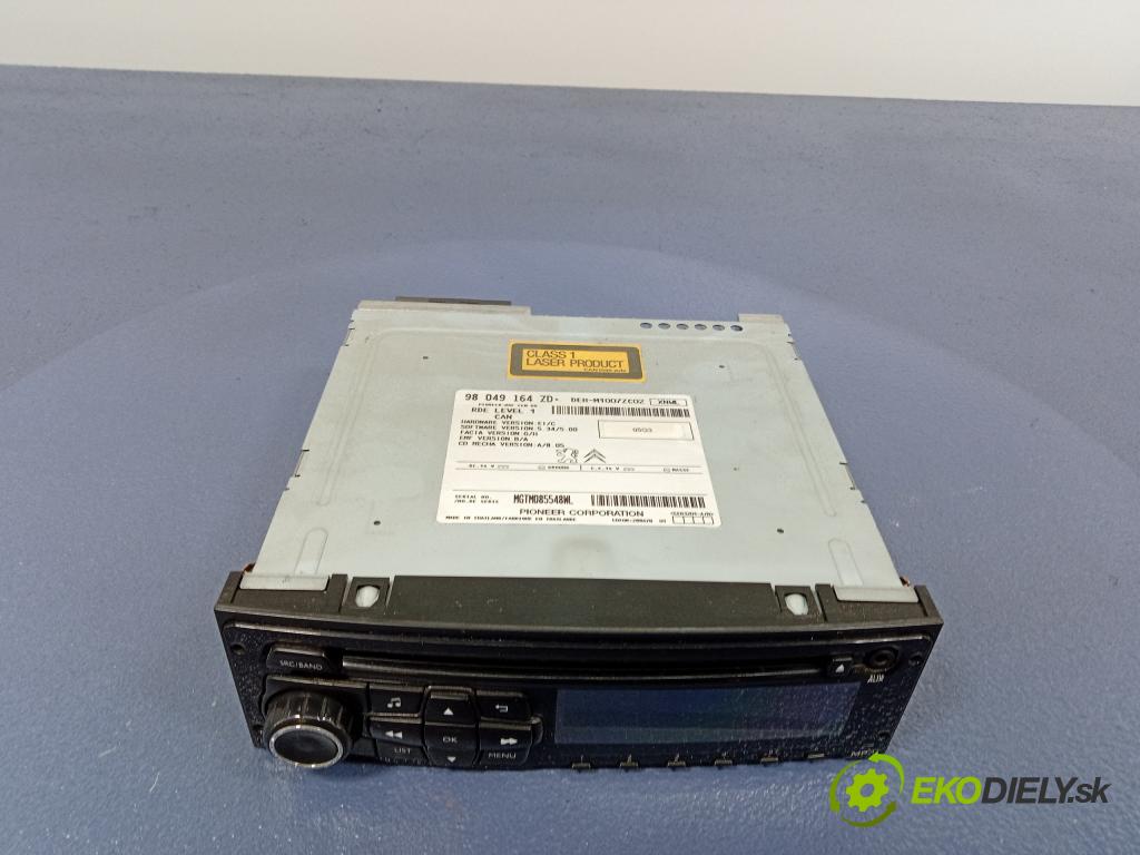 Peugeot 301 2013 Radio I Navigácia: 98049164ZD