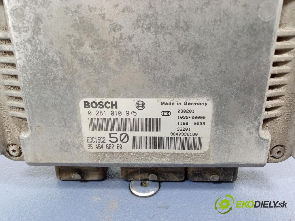 Peugeot 607 2003 riadiaca jednotka Motor: 0281010975