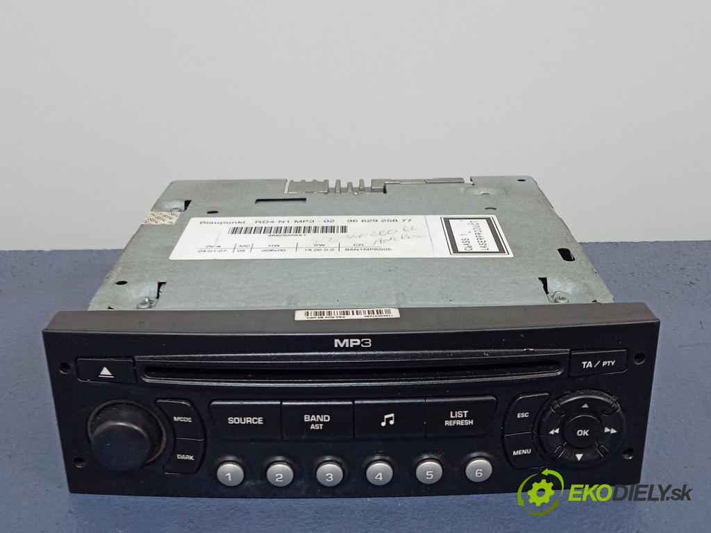 Citroen C4 2007 Radio I Navigace: 9662925877