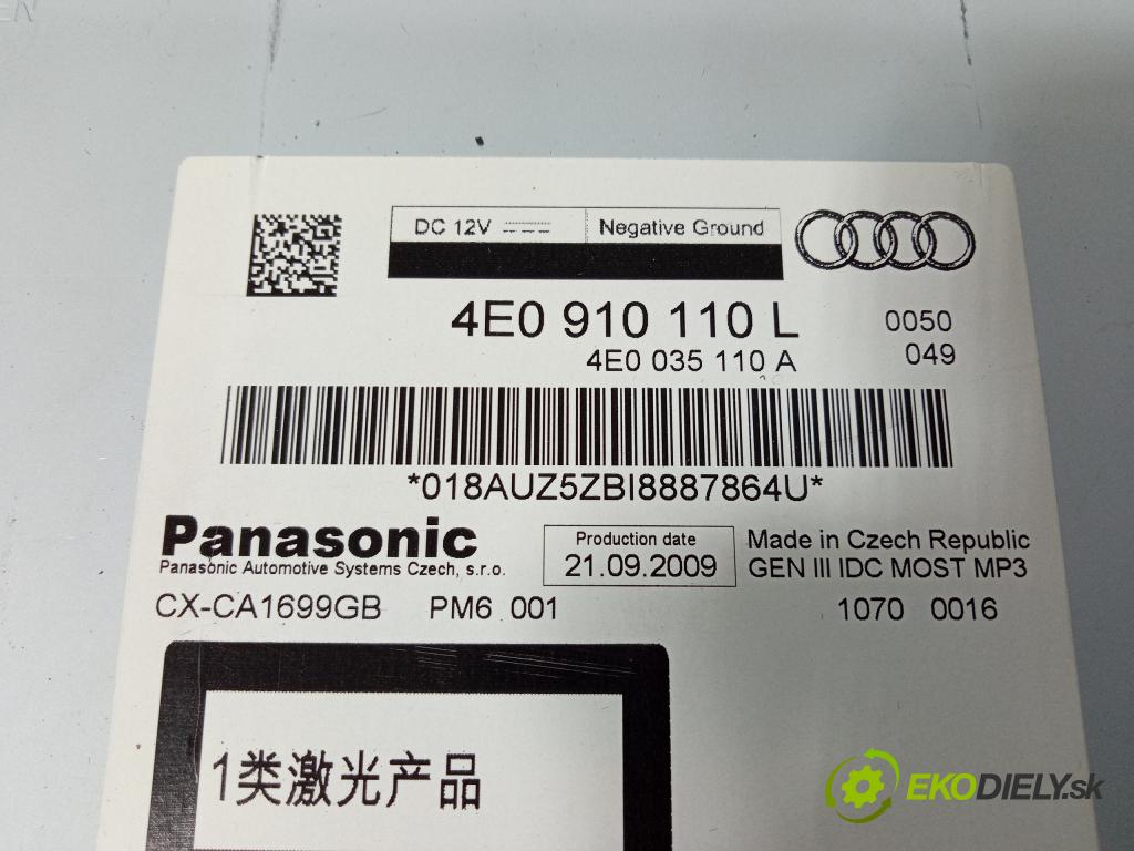 Audi Q7 2009 Menič: / Čitateľ: Navigacia: 4E0910110L
