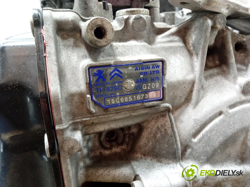 Peugeot 508 2014 prevodovka Výbava: Automatický: TF-82SC 20GZ09