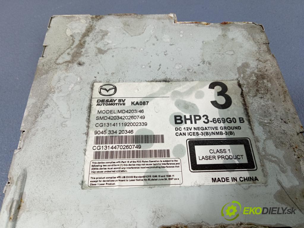 Mazda 3 2015 Radio I Navigácia: BHP3-669G0B