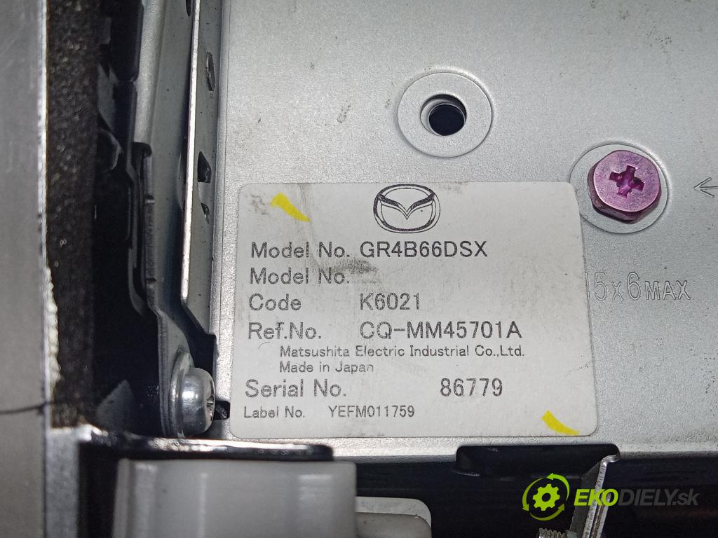 Mazda 6 2006 Radio I Navigácia: GR4B66DSX