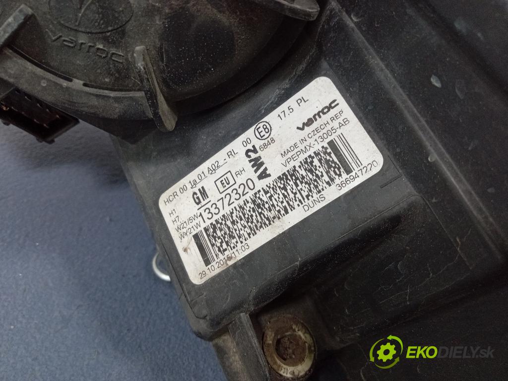 Opel Meriva 0 Reflektor: v pravo: 13372320