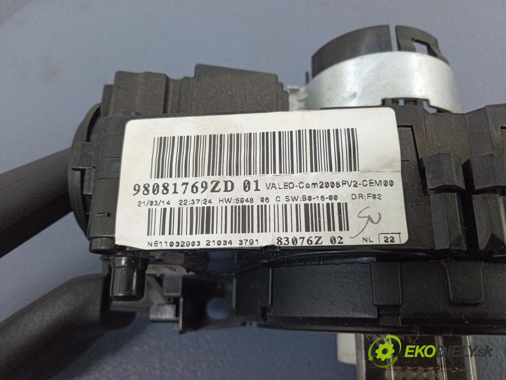 Peugeot 208 2014 Prepínač: Komplex: 98081769ZD