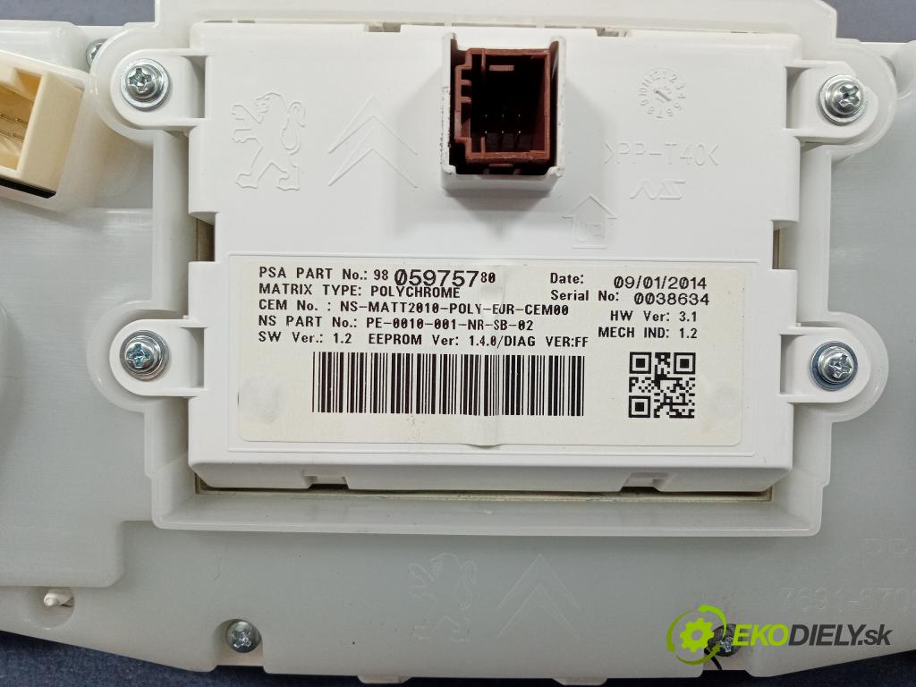 Peugeot 208 2014 prístrojovka/ budíky 9805975780