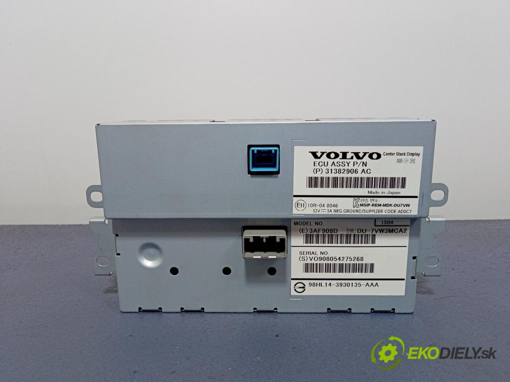 Volvo S40/V40 2015 Zobrazit: Rádio: / GPS 31382906AC