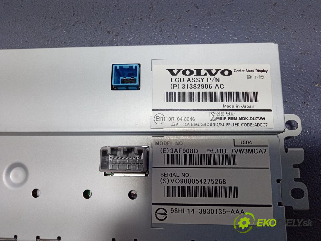 Volvo S40/V40 2015 Zobrazit: Rádio: / GPS 31382906AC