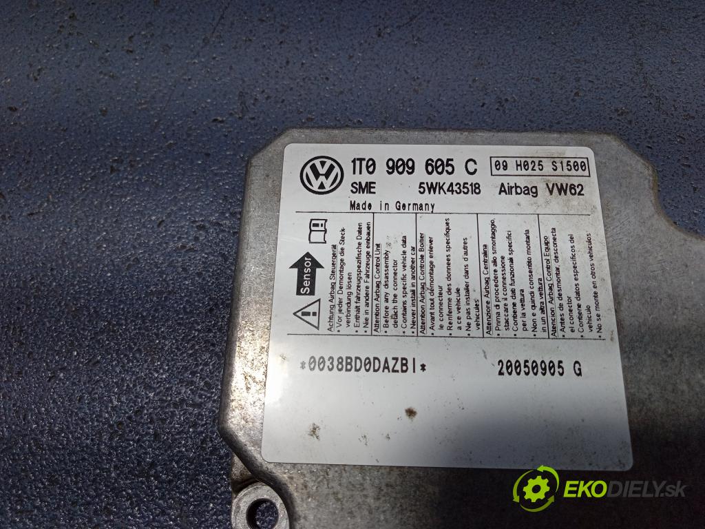 Vw Touran 2005 kokpit,pristrojová doska Distribúcia: 1T1857001