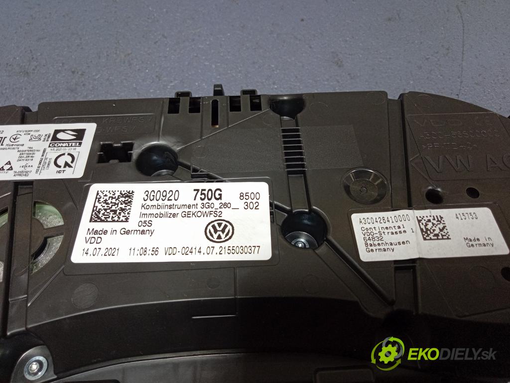 Vw Passat 2021 prístrojovka/ budíky 3G0920750G