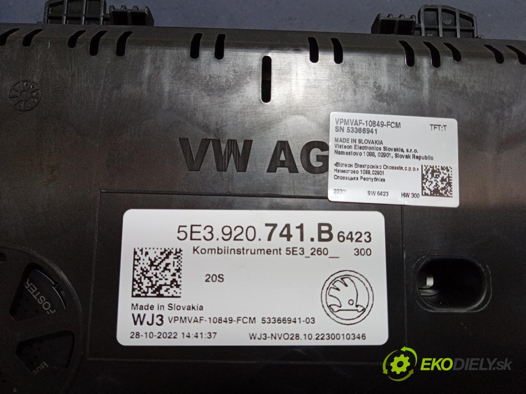 Skoda Octavia 2022 prístrojovka/ budíky 5E3920741B