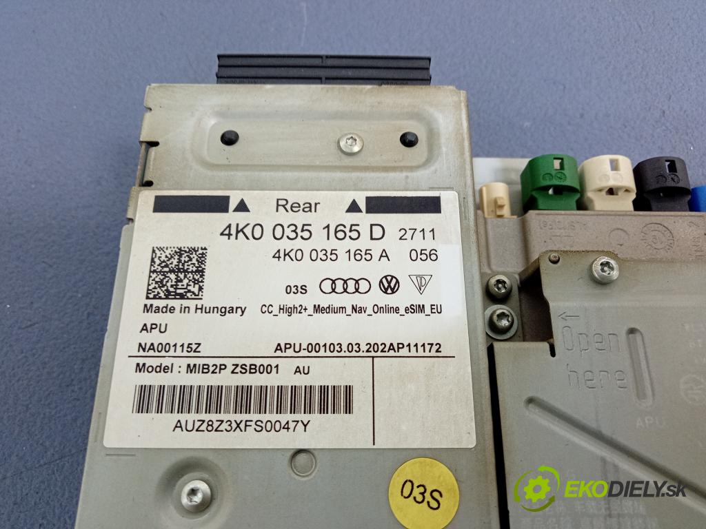 Audi A6 2020 Radio I Navigácia: 4K0035165D