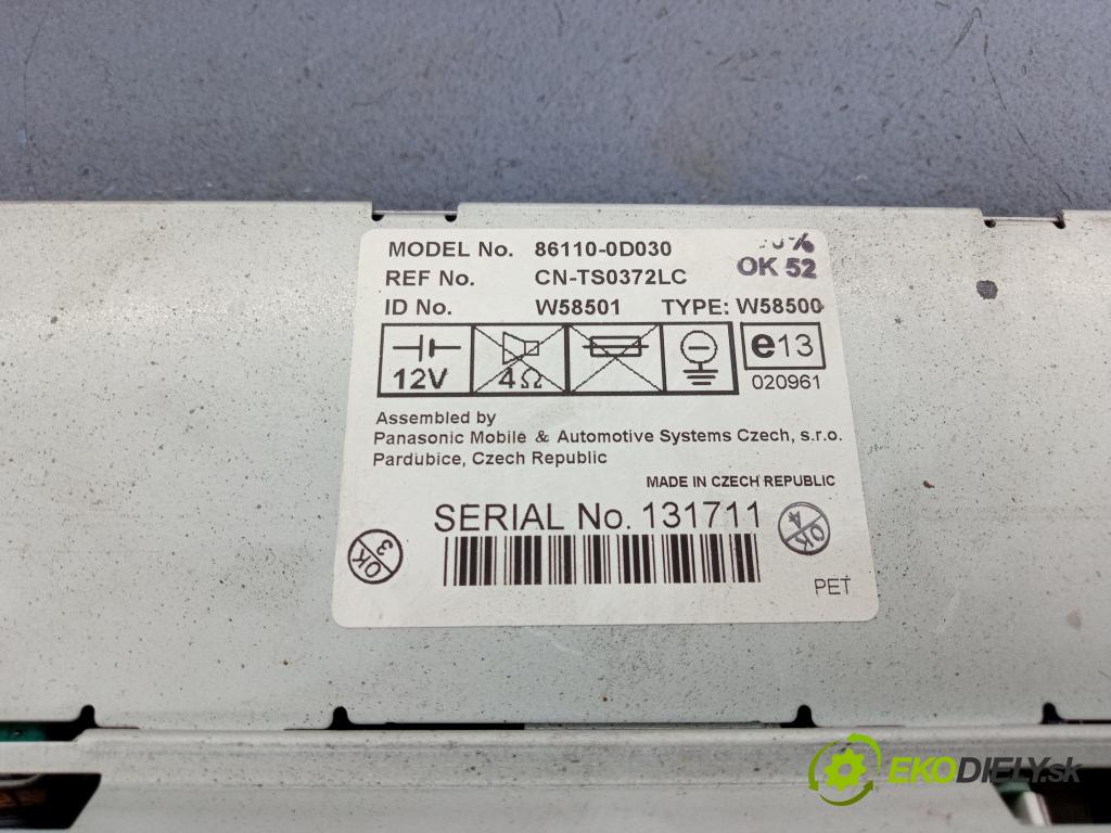 Toyota Yaris 2004 displej Radio / GPS 86110-0D030