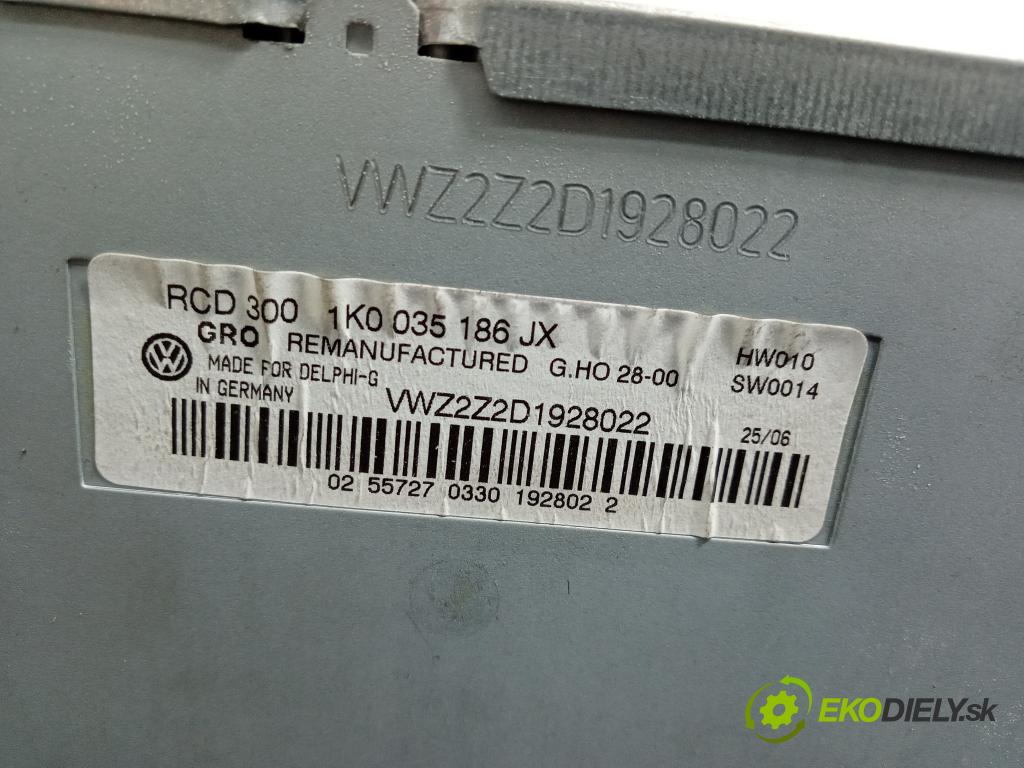 Vw Golf 2005 Radio I Navigácia: 1K0035186JX