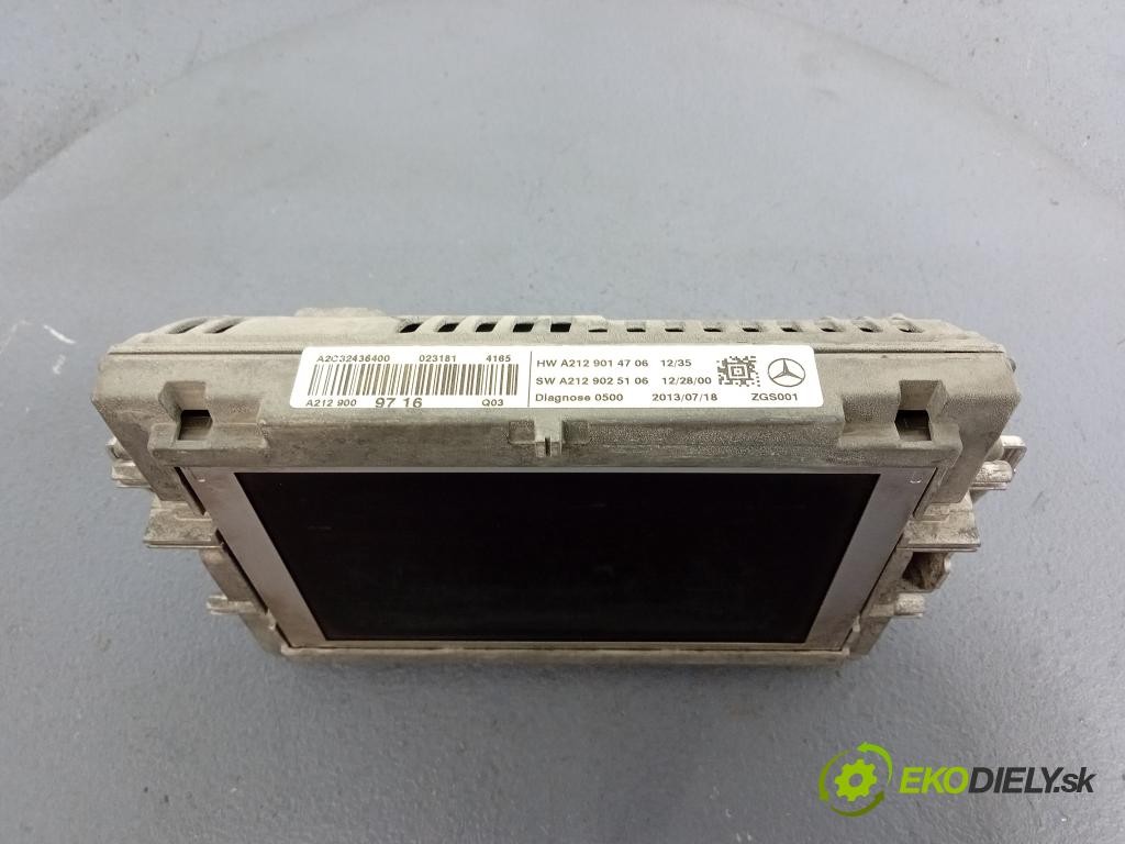 Mercedes E-klasa 2013 Zobrazit: Rádio: / GPS A2129009716
