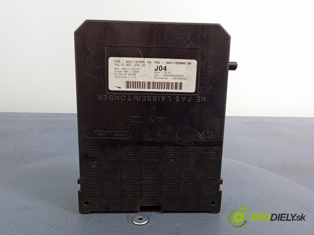 Peugeot 307 2003 skříňka Pojistky 9651197680