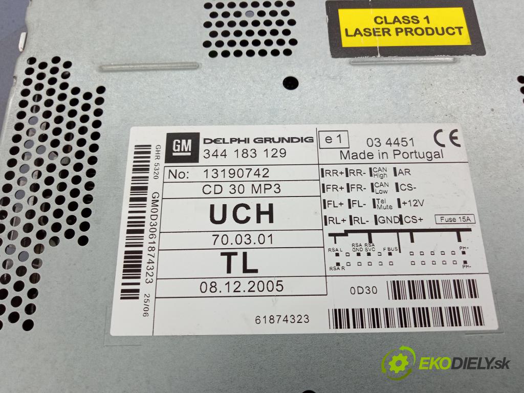 Opel Zafira 2006 Radio I Navigácia: 13178570