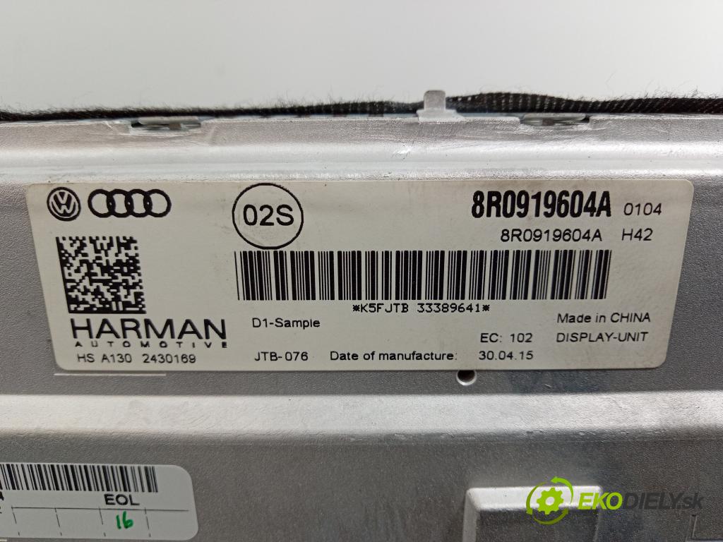 Audi A4 2015 Zobrazit: Rádio: / GPS 8R0919604A
