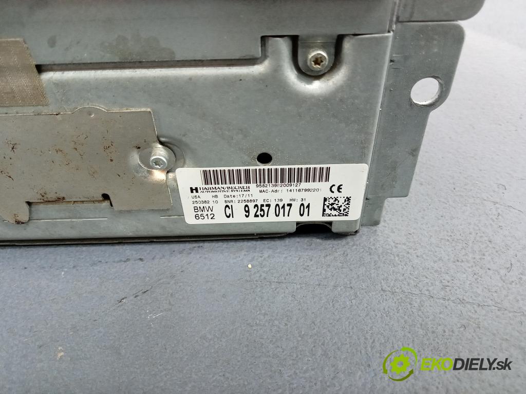 Bmw X3 2011 Radio I Navigácia: 9257017