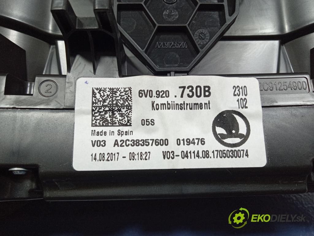 Skoda Fabia 2017 prístrojovka/ budíky 6V0920730B