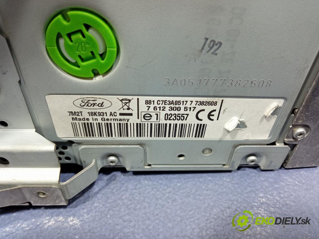Ford Mondeo 2007 Radio I Navigácia: 7M2T18K931AC