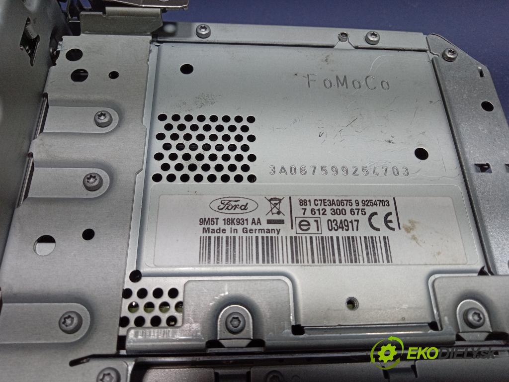 Ford Kuga 2011 Radio I Navigácia: 9M5T-18K931-AA